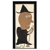 LLR - Witch on Broom - Original Painting on Board by Annie T.