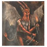 LLR - Lucifer et Lux - Original Painting with Distressed Frame by Styles