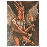 LLR - Lucifer et Lux - Original Painting with Distressed Frame by Styles