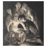S. Reynolds Jack-O-Lantern Framed Etching