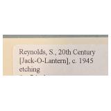 S. Reynolds Jack-O-Lantern Framed Etching