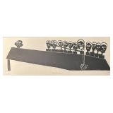 LLR - The Last Supper Linoleum Block Print by Julie An O