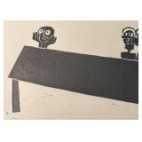 LLR - The Last Supper Linoleum Block Print by Julie An O