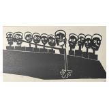 LLR - The Last Supper Linoleum Block Print by Julie An O