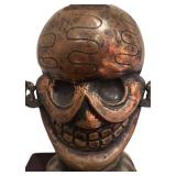 LLR - Bronze Tibetan Skull Altar Statue -Buddhist Ritual Figure
