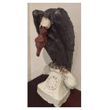 LL - Audrius Janušonis Buzzard Sculpture on Rotary Phone Base