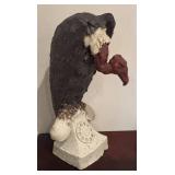 LL - Audrius Janušonis Buzzard Sculpture on Rotary Phone Base