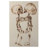 LL - Either/Or No.4 Original Artwork - Skeleton Kiss Original Artwork