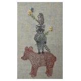LL - Coral & Tusk Embroidered Wall Decor
