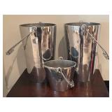 LL - Three Thick Metal Buckets