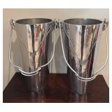 LL - Three Thick Metal Buckets