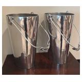 LL - Three Thick Metal Buckets