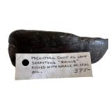 K - Prehistoric Inuit Oil Lamp, Soapstone "Qulliq"