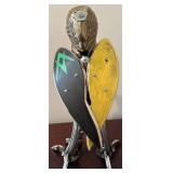 Alan Wadzinski Steampunk Eagle Sculpture with Shield Wings - Metal Art