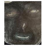 LL - Large Artisan Platter - Black Glazed Dotted Pattern, Andy Naisse