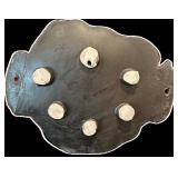 LL - Large Artisan Platter - Black Glazed Dotted Pattern, Andy Naisse