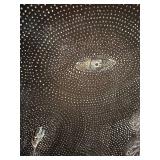 LL - Large Artisan Platter - Black Glazed Dotted Pattern, Andy Naisse