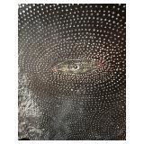 LL - Large Artisan Platter - Black Glazed Dotted Pattern, Andy Naisse