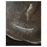 LL - Large Artisan Platter - Black Glazed Dotted Pattern, Andy Naisse
