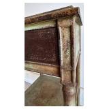 G - Metal End Table with One Drawer, Patina Finish