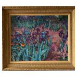 LLC - Iris Floral Oil Painting on Wood Panel by Scott Switzer