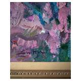 LLC - Iris Floral Oil Painting on Wood Panel by Scott Switzer