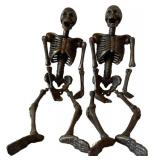 LLC - Set of 4 Metal Skeleton & Skull Sculptures