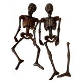 LLC - Set of 4 Metal Skeleton & Skull Sculptures