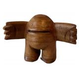 LLC - Signed Artesian Vase & Blamo Hug Wood Figurine