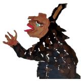 LLC - Metal Witch Sculpture on Colorful Spiral Base