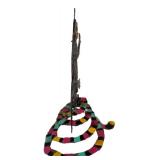 LLC - Metal Witch Sculpture on Colorful Spiral Base