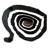 LLC - Metal Witch Sculpture on Colorful Spiral Base