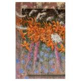 LL - Michael Lokensgard Orange Lilies - Original Floral Canvas Painting