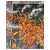 LL - Michael Lokensgard Orange Lilies - Original Floral Canvas Painting