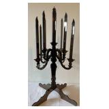 G - Halloween Decor - Candelabra, Three Skulls and a Thompson Ferrier Bonaparte Gothic Skull Candle