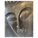 G - Buddah Carved - 3-Pane Wood Wall Panels