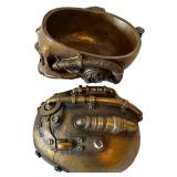 LLC - Pacific Giftware Steampunk Skull Trinket Box with Six Mini Metal Skulls