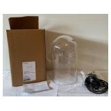 LLC - Karakter Tripod Mini Glass Lamp by Gijs Bakker - Mouth-Blown Clear Glass, UK Plug