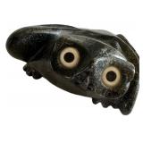 LLC - Joanasie Manning Owl Sculpture - Cape Dorset Serpentine