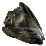 LLC - Joanasie Manning Owl Sculpture - Cape Dorset Serpentine