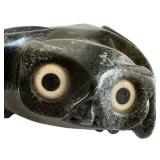 LLC - Joanasie Manning Owl Sculpture - Cape Dorset Serpentine