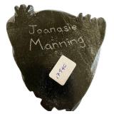 LLC - Joanasie Manning Owl Sculpture - Cape Dorset Serpentine