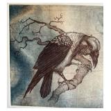 K - The Raven by Tallmadge Doyle  - Line Etching, Aquatint, Signed & Numbered (3/25)