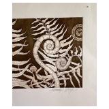 K - Ferns and Fiddleheads by Tallmadge Doyle Signed and Numbered (10/17 Ed. Var) Line Etching & Aquatint