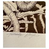 K - Ferns and Fiddleheads by Tallmadge Doyle Signed and Numbered (10/17 Ed. Var) Line Etching & Aquatint