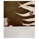 K - Ferns and Fiddleheads by Tallmadge Doyle Signed and Numbered (10/17 Ed. Var) Line Etching & Aquatint