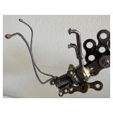LLC - Steampunk Handcrafted Dragon Chain Sculpture & Hand Carved Crystal Dragon Sculpture Made from Agate