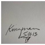 K - Brant Kingman - One-Line Figure Study, Signed and Dated
