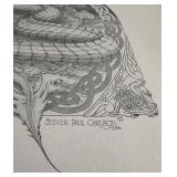 K - Steven Paul Carlson Pencil Sketch Dragon (2002)