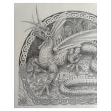 K - Steven Paul Carlson Pencil Sketch Dragon (2002)